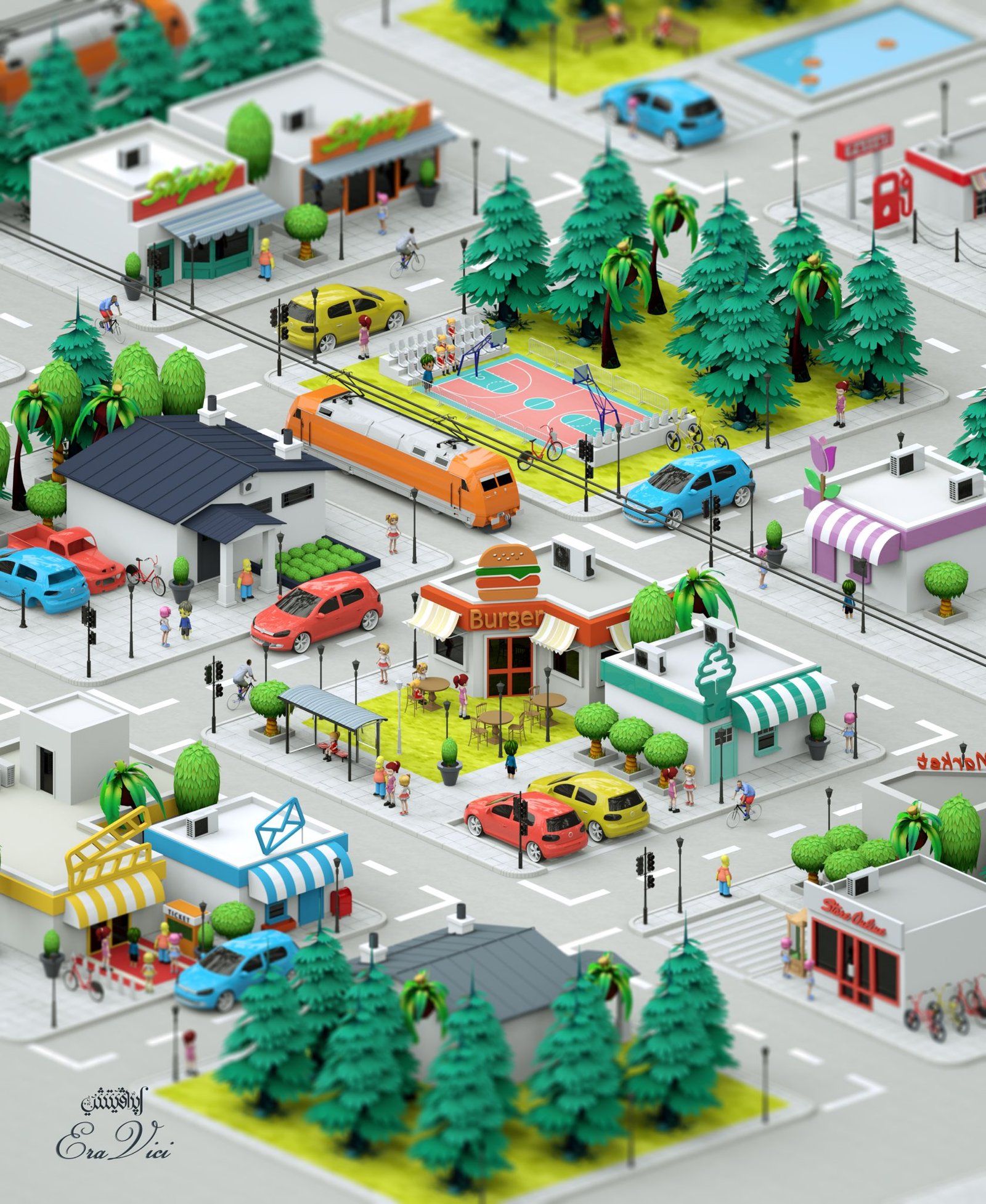 ISOMETRIC CITY // LOW-POLY METROPOLIS